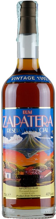Vorderseite Zapatera Rum Reserva Especial 1992