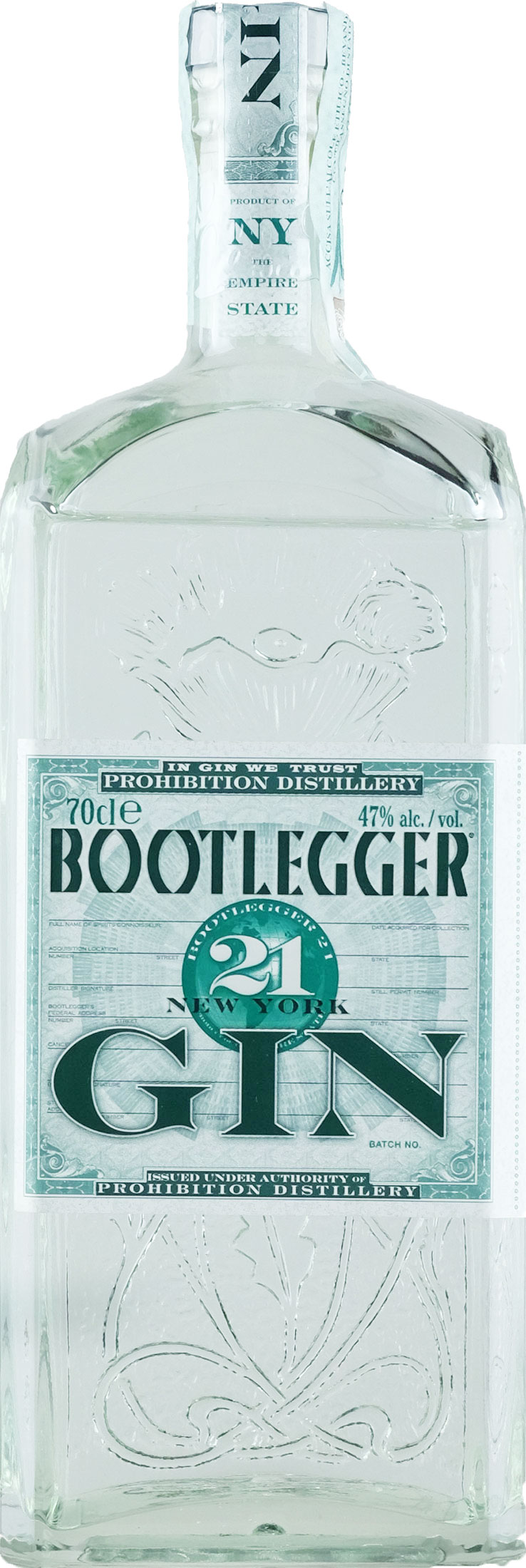 Prohibition Distillery Bootlegger 21 Gin New York