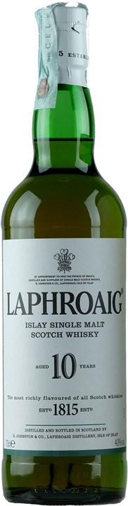 Fronte Laphroaig Islay Single Malt Scotch Whisky 10 Anni