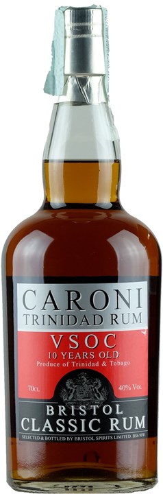 Vorderseite Bristol Spirits Caroni Rum of Trinidad Vsoc 10 Y.O