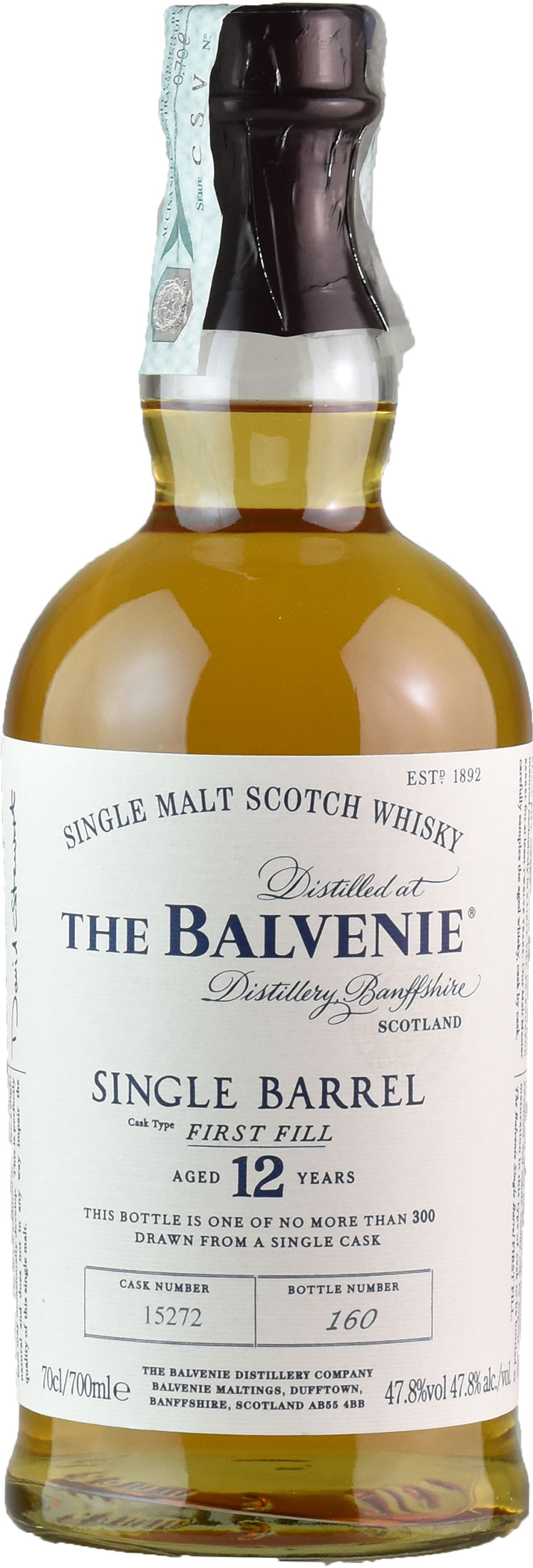 The Balvenie Whisky Single Barrel First Fill 12 Anni