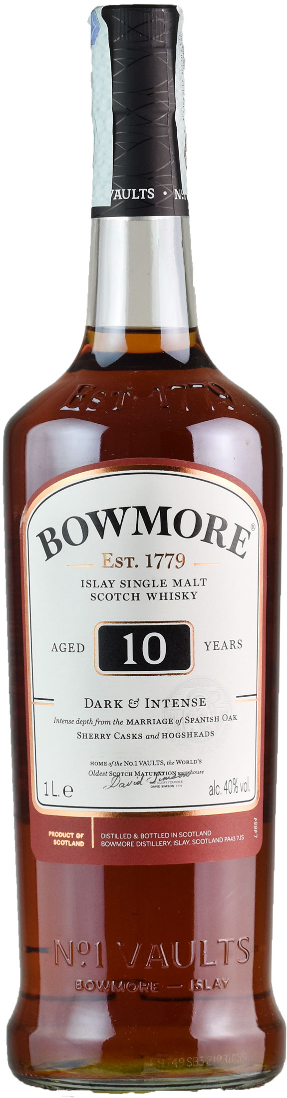 Bowmore Islay Single Malt Scotch Whisky 10 Anni 1L.