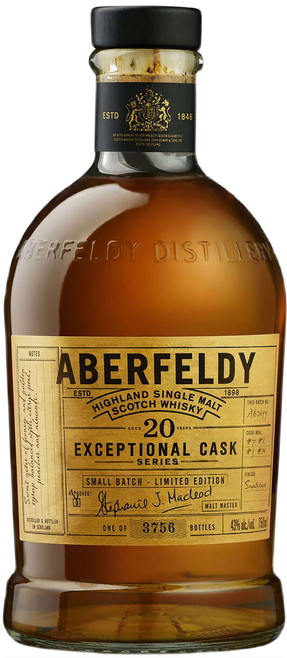 Aberfeldy Highland Single Malt Scotch Whisky Small Batch 20 Anni