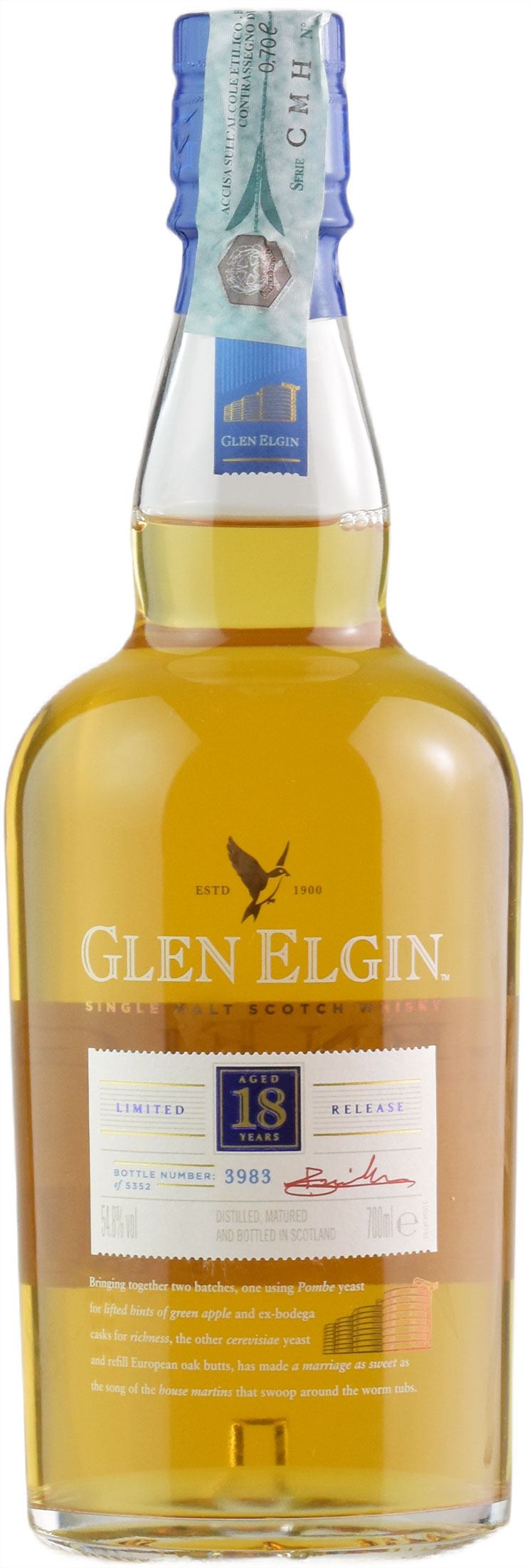 Glen Elgin Single Malt Scotch Whisky Limited Release 18 Anni