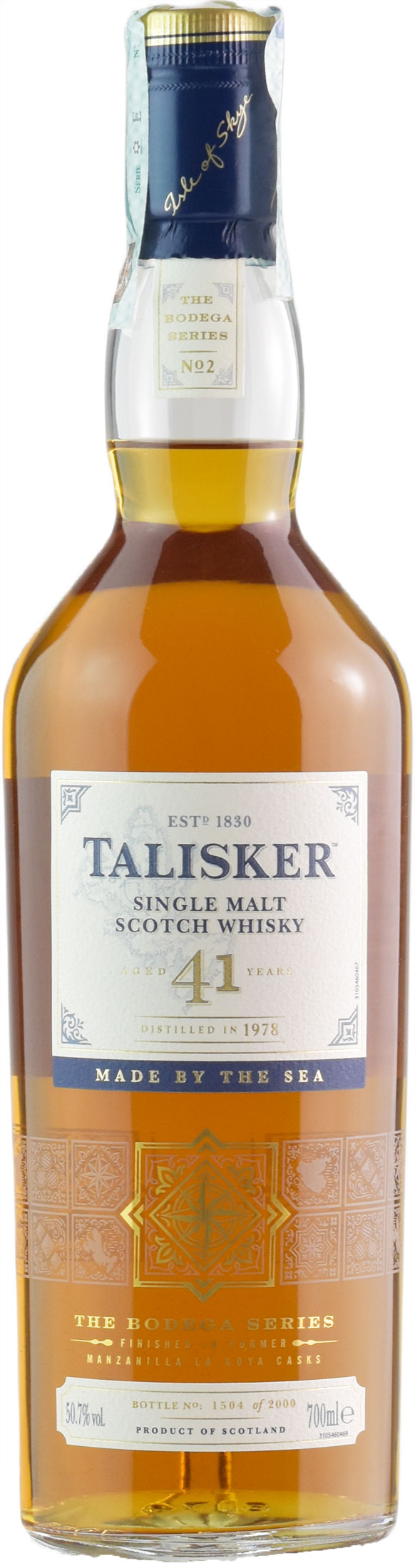 Talisker Scotch Whisky Single Malt The bodega series 41 Anni
