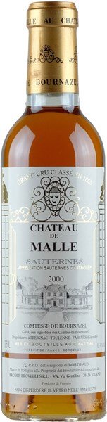 Vorderseite Chateau de Malle Sauternes 0.375L 2000