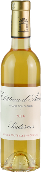 Front Chateau d'Arche Grand Cru Classé de Sauternes 0,375L 2016
