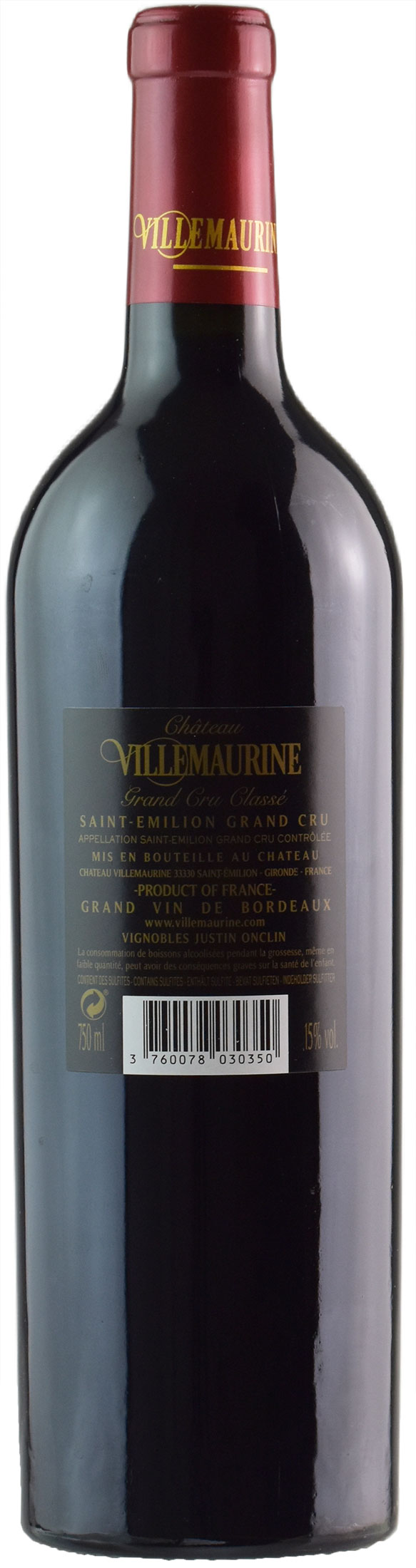 Chateau villemaurine saint emilion grand cru classé 2018 - xtrawine.com