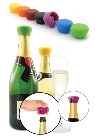 Front Pulltex Set Silicone Sparking Wine Stopper