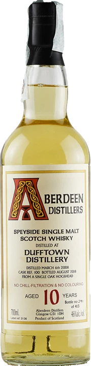 Avant Aberdeen Distillery Whisky Dufftown Speyside 10 Y.O.