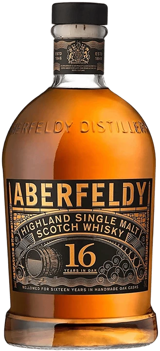 Fronte Aberfeldy Highland Single Malt Scotch Whisky 16 Anni