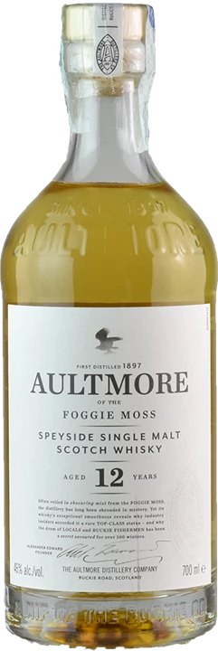 Fronte Aultmore Speyside Single Malt Scotch Whisky 12 Anni