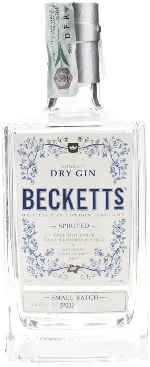 Front Beckett's London Dry Gin Spirited