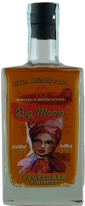 Vorderseite Big Mama Rum Demerara Sauternes Finished 10 years old