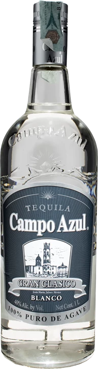 Vorderseite Campo Azul Tequila Blanco 1L