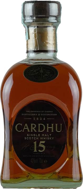 Fronte Cardhu Single Malt Scotch Whisky 15 Anni