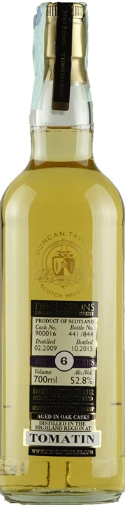 Fronte Duncan Taylor Whisky Tomatin 6 Anni 2009