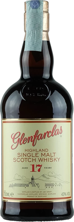 Fronte Glenfarclas Highland Single Malt Scotch Whisky 17 Anni
