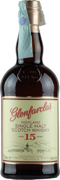 Fronte Glenfarclas Whisky Single Malt 15 Anni