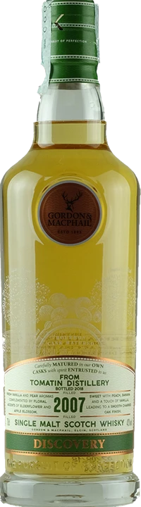 Fronte Gordon & Macphail Whisky Tomatin 2007