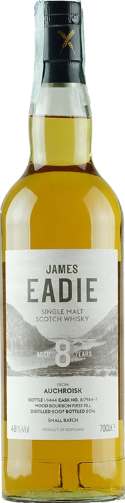 Vorderseite James Eadie Whisky Auchroisk 8 Y.O.