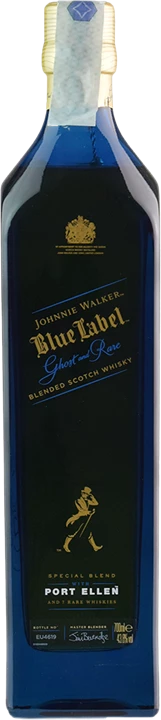 Fronte Johnnie Walker Blended Scotch Whisky Blue Ghost&Rare Special Blend Port Ellen