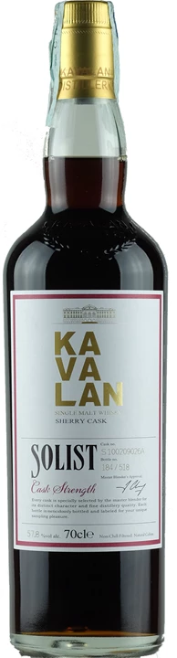 Front Kavalan Solist Whisky Sherry Cask