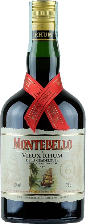 Front Montebello Vieux Rhum Guadalupe 6 years old