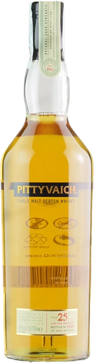 Fronte Pittyvaich Whisky Limited Release Single Malt Natural Cask Strength 25 Anni