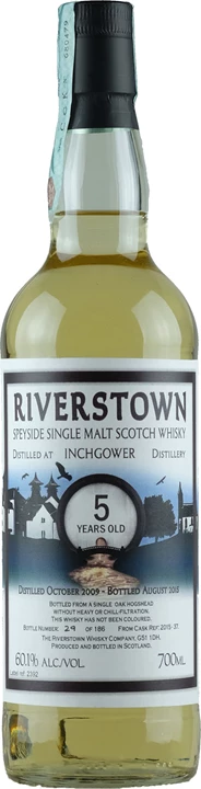 Fronte Riverstown Whisky Inchgower Speyside 5 Anni 2009