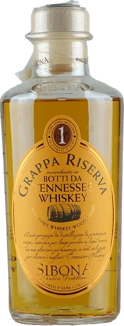 Front Sibona Grappa Reserve Tennessee Whiskey Wood 0.5L