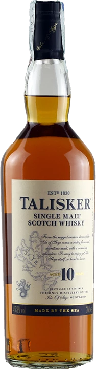 Fronte Talisker Scotch Whisky 10 Anni