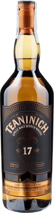Fronte Teaninich Single Malt Scotch Whisky Limited Release 17 Anni