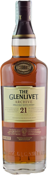 Fronte The Glenlivet Single Malt Scotch Whisky Archive 21 Anni