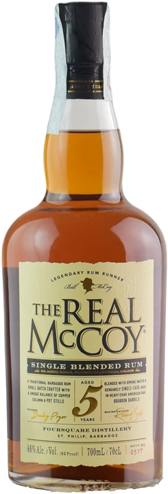 Vorderseite The Real McCoy Single Blended Rum 46% 5 Y.O. 0.7L