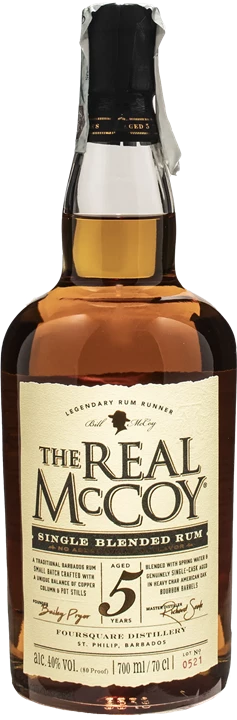 Vorderseite The Real McCoy Single Blended Rum 5 Y.O. 
