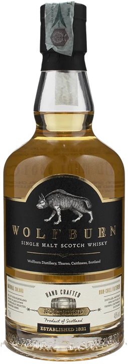 Fronte Wolfburn Single Malt Scotch Whisky Northland Hand Crafted 0,7L