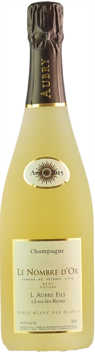 Front Aubry Champagne Blanc des Blancs Brut Nature Le Nombre d'Or Sablé 2015