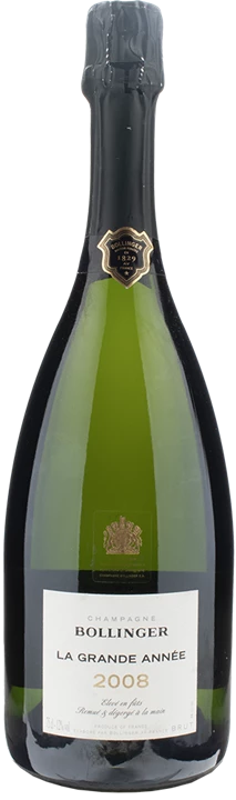 Vorderseite Bollinger Champagne La Grande Année Brut 2008