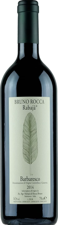 Front Bruno Rocca Barbaresco Rabajà 2014