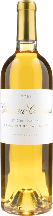 Front Chateau Climens 1er Cru Grand vin de Sauternes Barsac 2010