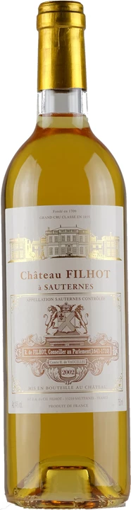 Front Chateau Filhot Sauternes 2002