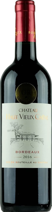 Vorderseite Chateau Haut Vieux Chene Bordeaux Rouge 2016