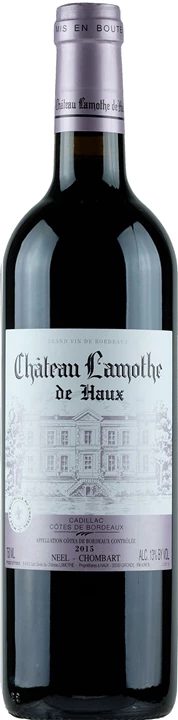 Front Chateau Lamothe de Haux Cadillac Cotes de Bordeaux 2015