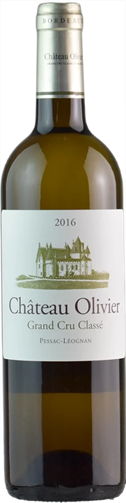 Front Chateau Olivier Pessac Leognan Blanc Grand Cru Classè 2016