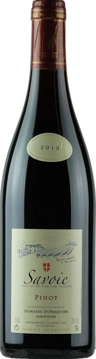Fronte Domaine Dupasquier Savoie Pinot Noir 2015