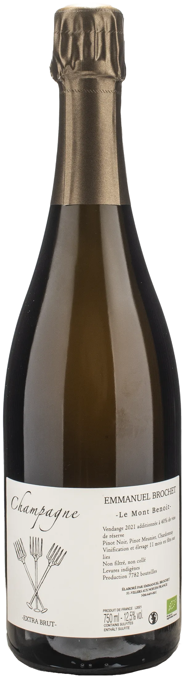 ワイン Emmanuel Brochet Le Mont Benoit 750ml Emmanuel Brochet: Le Mont Benoit Extra Brut NV (1716