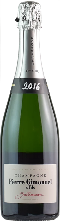 Front Gimonnet Champagne 1er Cru Blanc de Blancs Gastronome Brut 2016