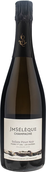 Vorderseite J-M Seleque Champagne Soliste Pinot Noir Pierry 1er Cru Les Gayeres Extra Brut 2018