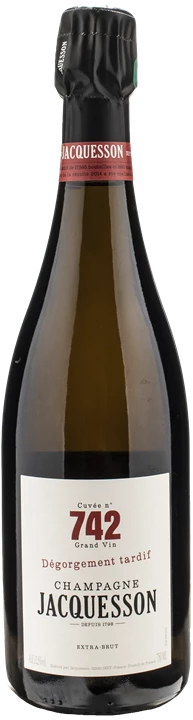 Front Jacquesson Champagne Extra Brut Cuvèe 742 Dégorgement Tardif